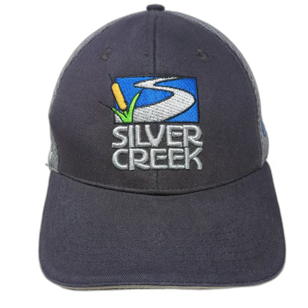 360 Apparel Silver Creek Baseball Cap Gray One Size Mesh Back Strapback Hat